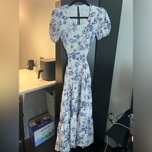 Petal and Pup blue and white flowy dress